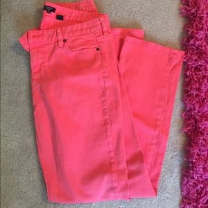 J. Crew bright pink denim